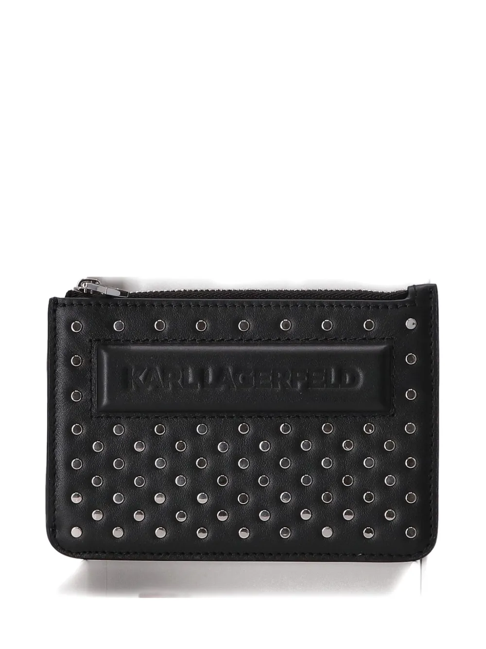 Karl Lagerfeld Stud-embellished Wallet In Black