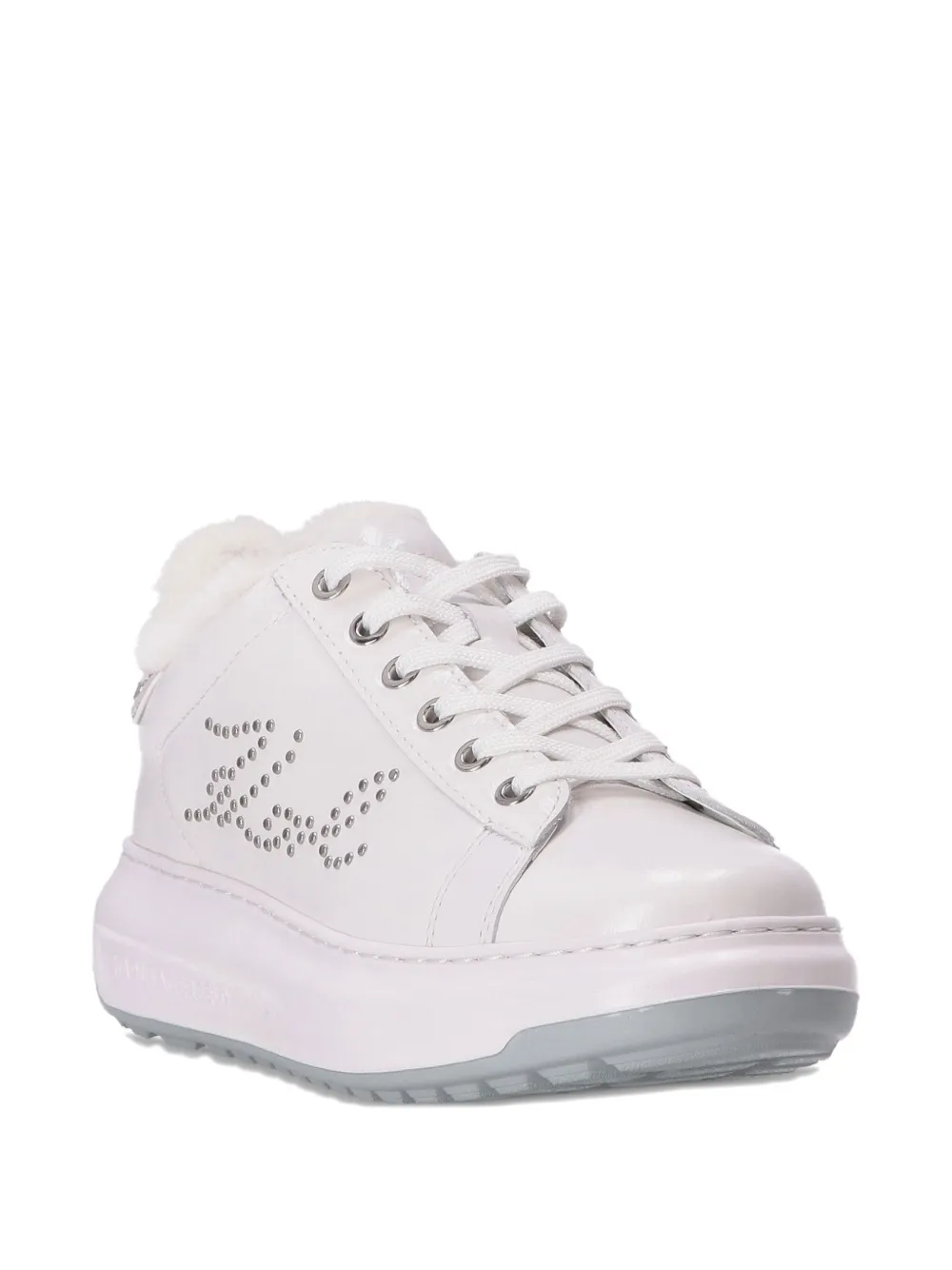 Karl Lagerfeld Sneakers met plateauzool Wit