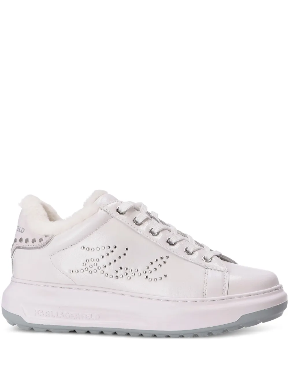 Karl Lagerfeld studded platform sneakers | White | Image 1