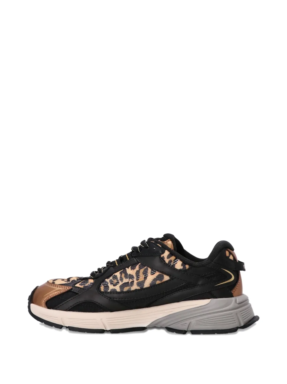 Karl Lagerfeld Leopard-print Sneakers In Black