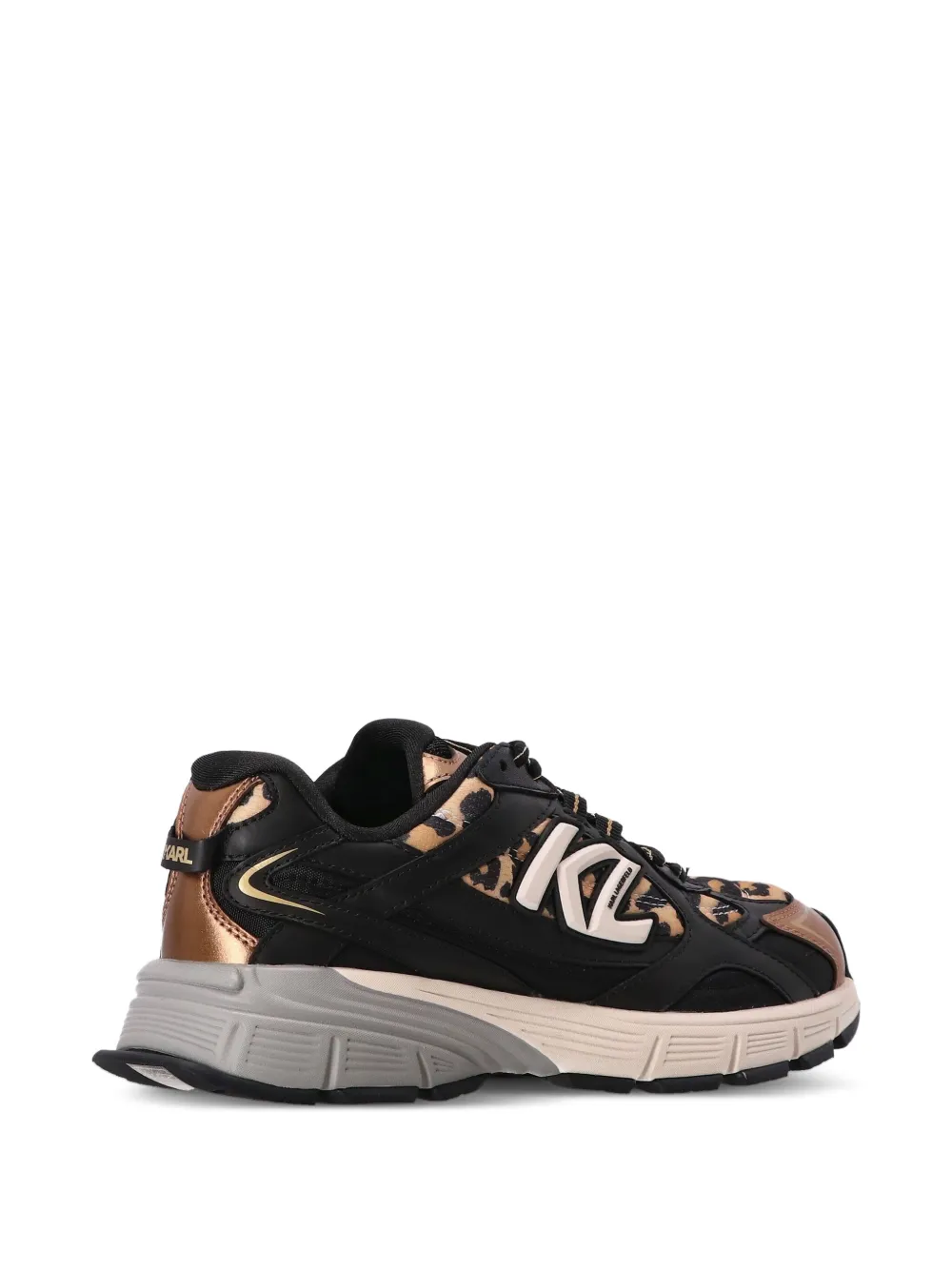 Karl Lagerfeld Sneakers met luipaardprint Zwart