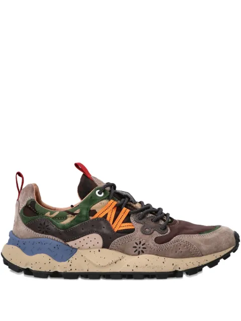 FLOWER MOUNTAIN camouflage-print panelled sneakers