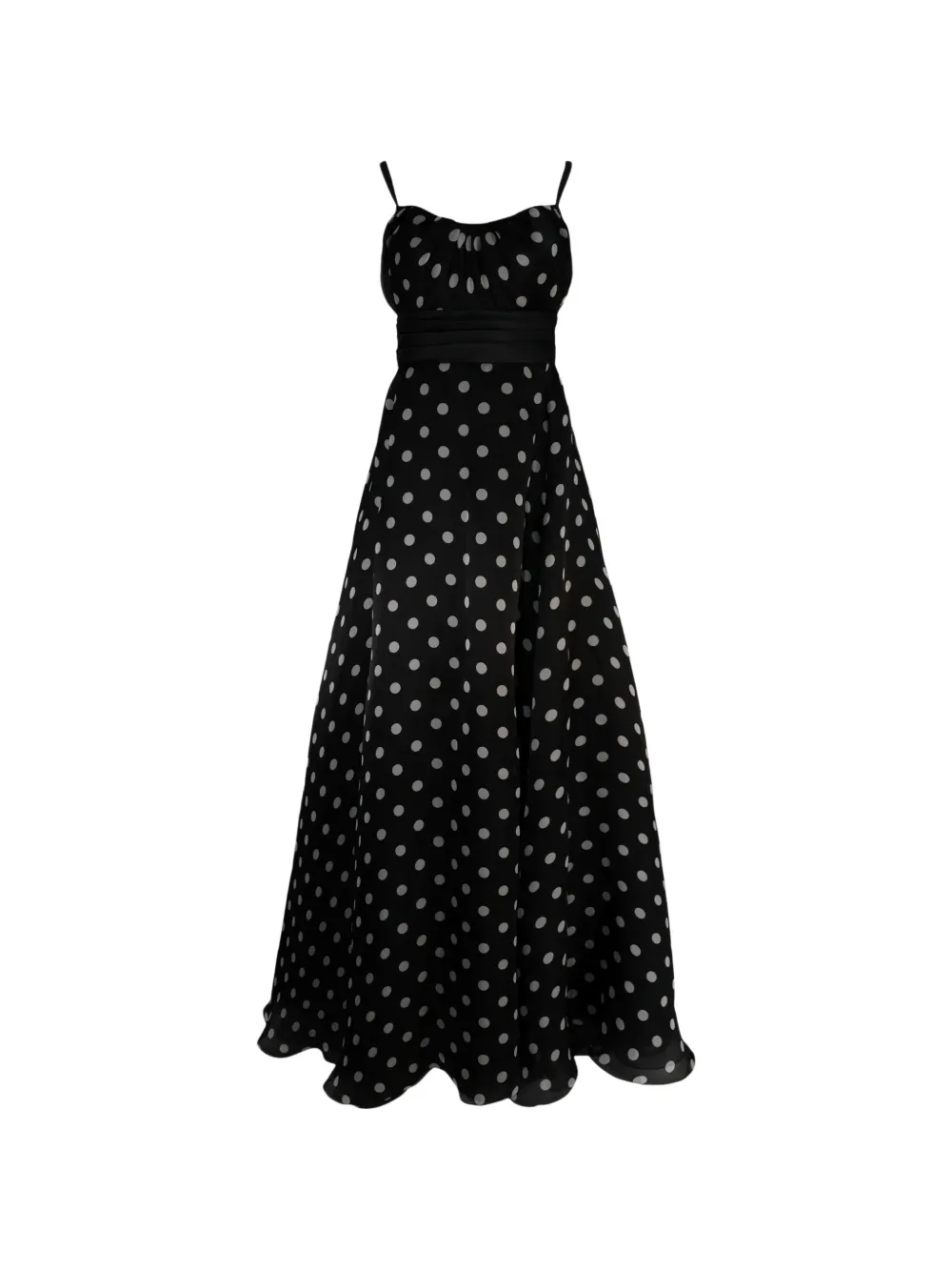 Pamella Roland polka-dot-pattern maxi dress - Nero