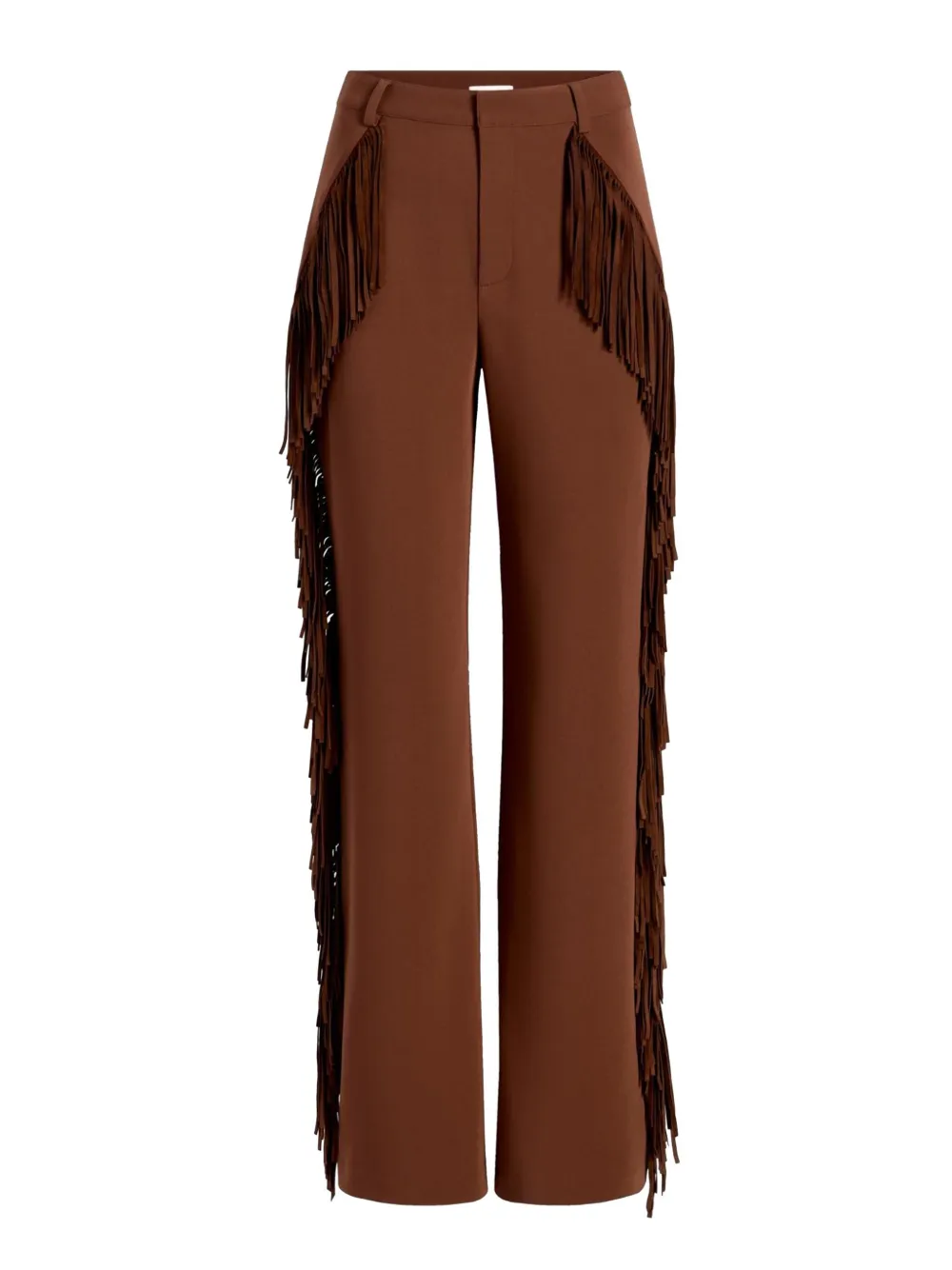 Cinq À Sept Keo Fringed Trousers In Brown