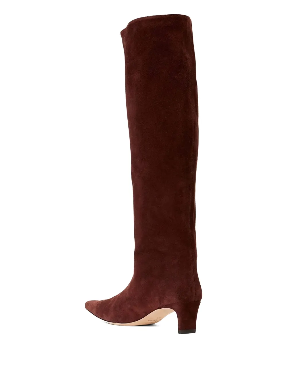 Staud 55mm Pointed-toe Suede Boots In Animal Print