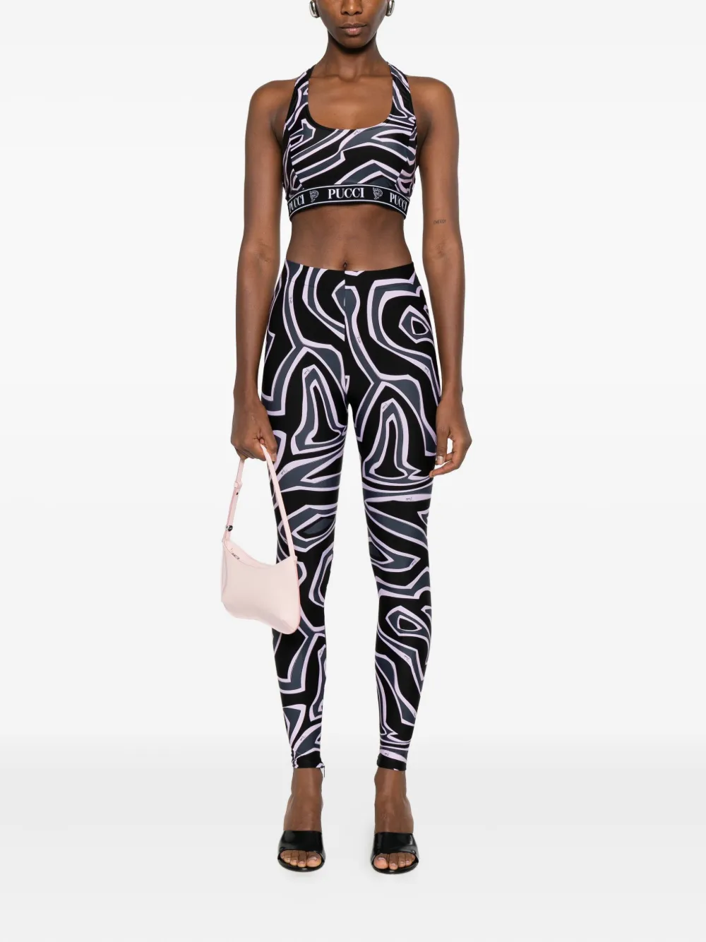 PUCCI Legging met abstracte print - Zwart