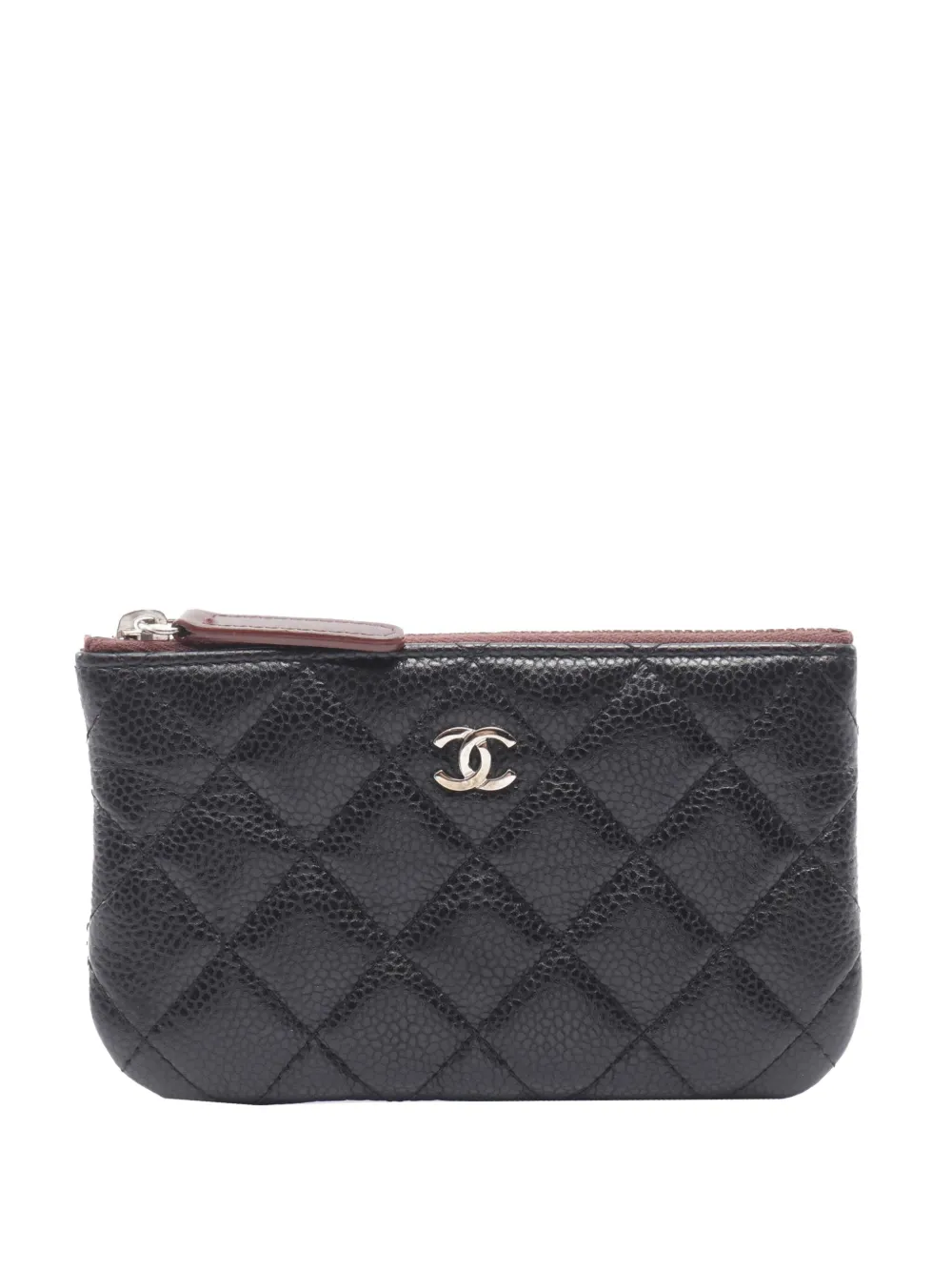 CHANEL Pre-Owned 2014 ココマーク マトラッセ キャビア ポーチ - ブラック CHANEL Pre-Owned 2014 ココマーク マトラッセ キャビア ポーチ - ブラック