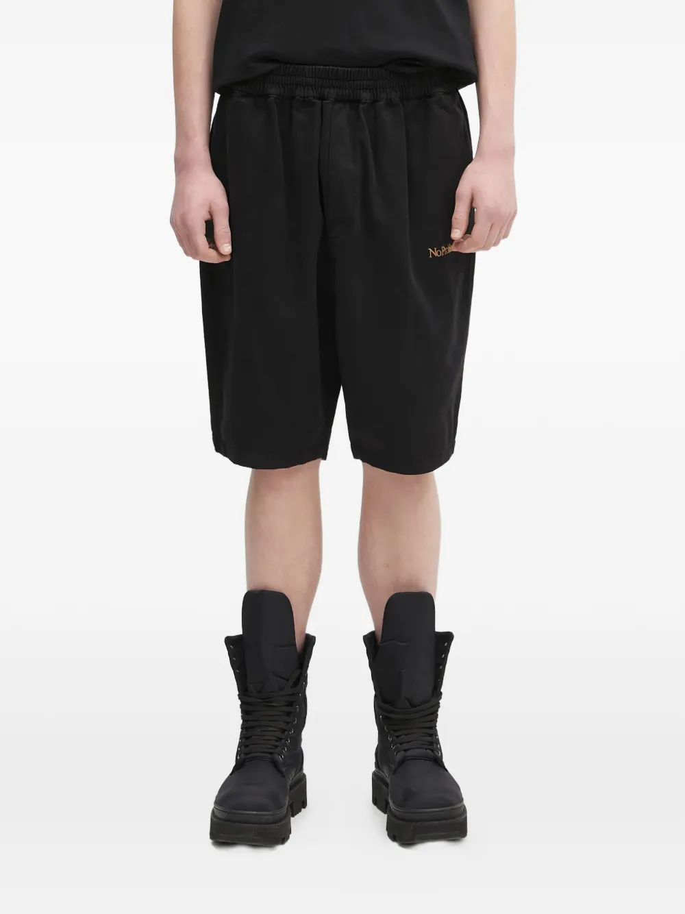 Aries drawstring logo track shorts | negro | Image 1