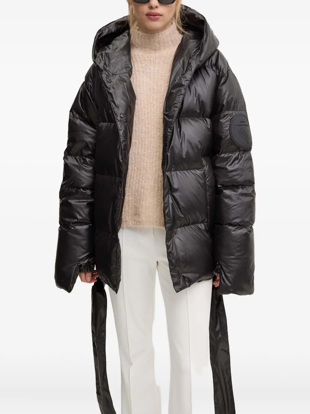 Mmc Studio Jesso Hooded Padded Jacket In Black