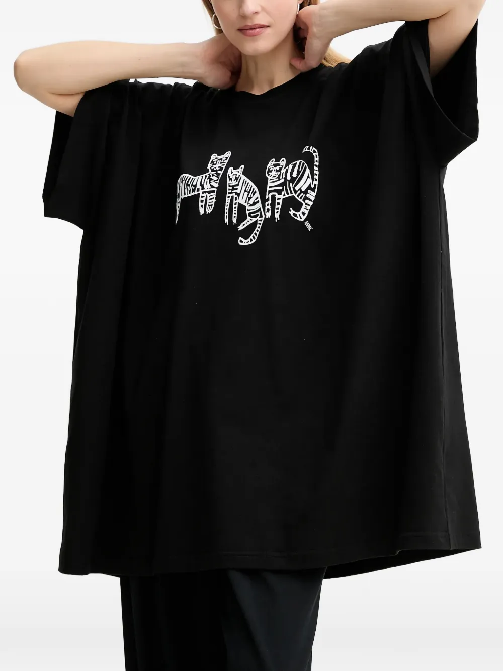  Mmc Studio Tiger-print T-shirt - Black 