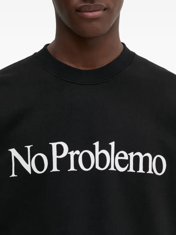 Aries No Problemo Sweatshirt | Black | FARFETCH ID