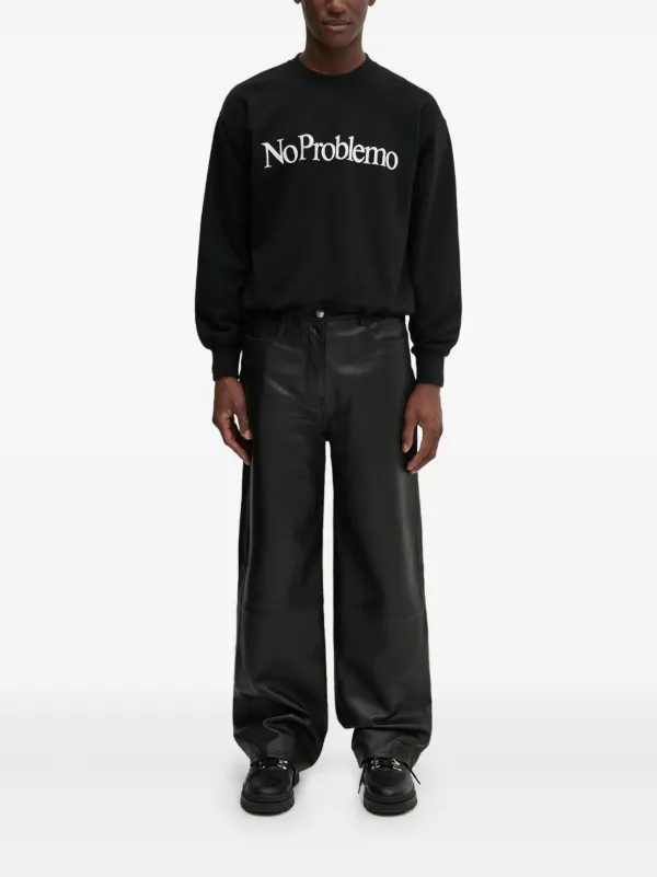 Aries No Problemo Sweatshirt | Black | FARFETCH ID