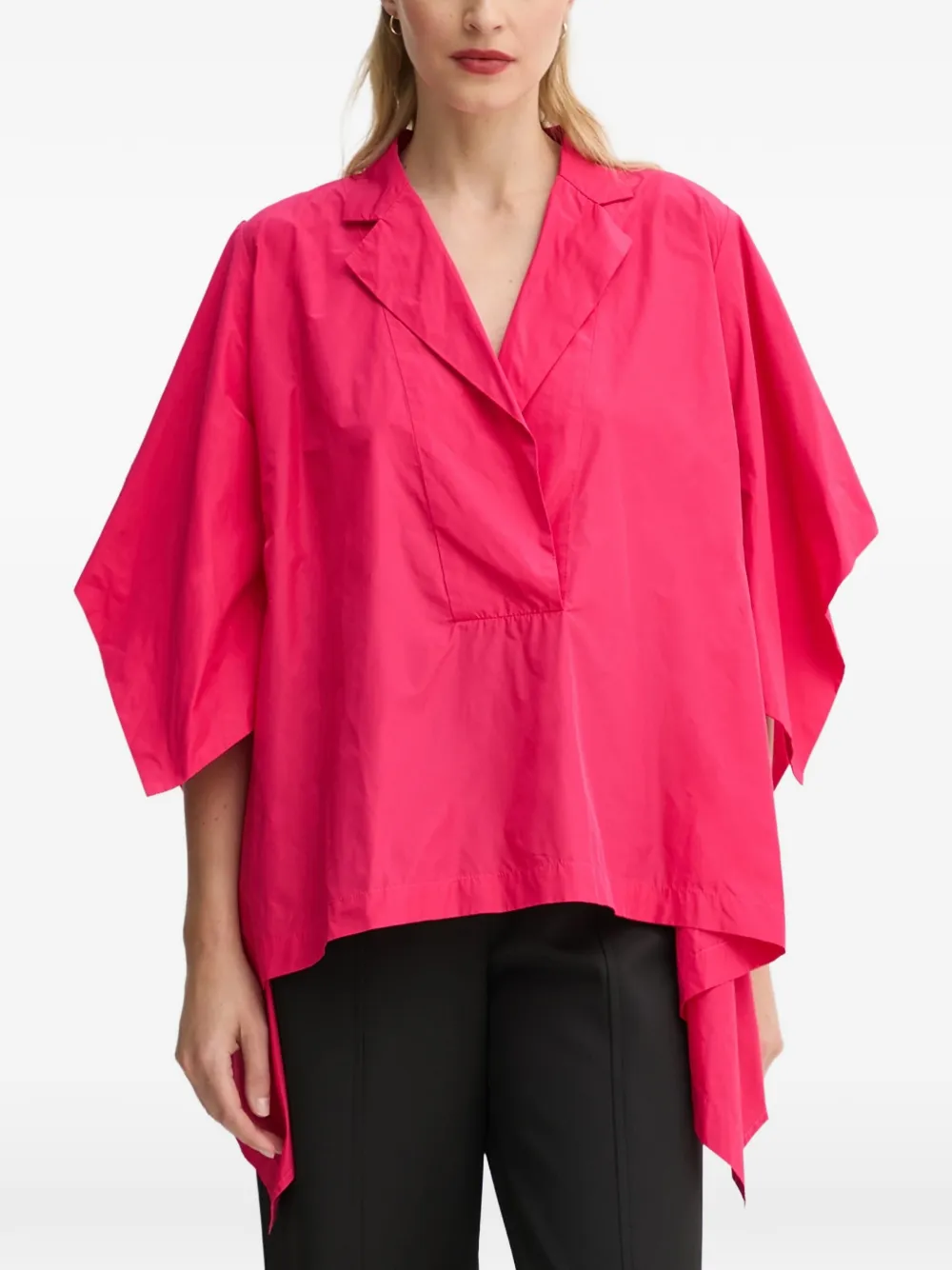 MMC STUDIO Mina V-neck split top | Pink | Image 1