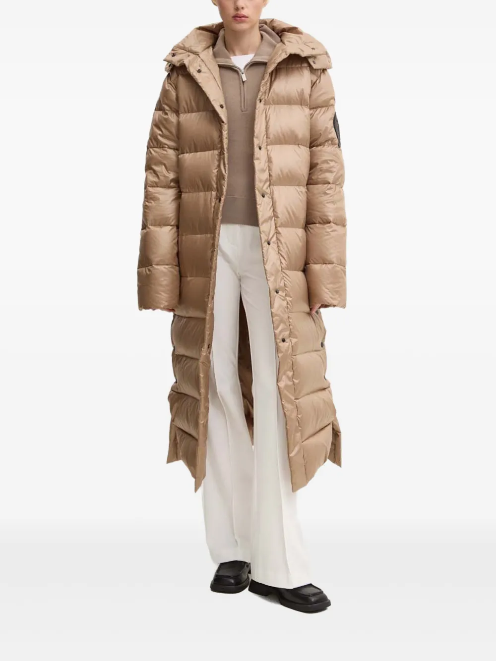 Mmc Studio Hooded Padded Coat In Neutral