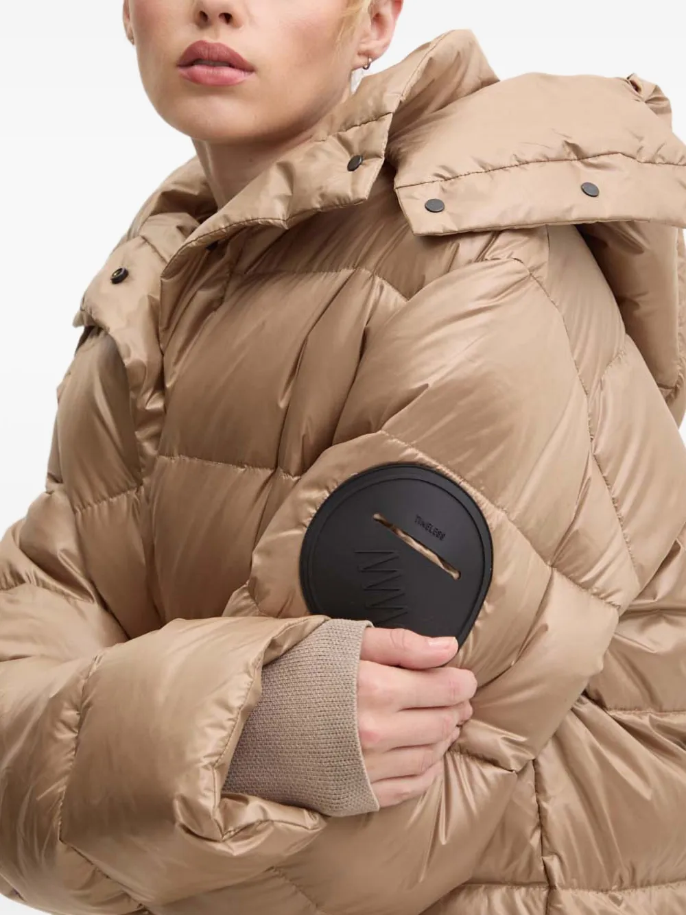 Mmc Studio Hooded Padded Coat In Neutral