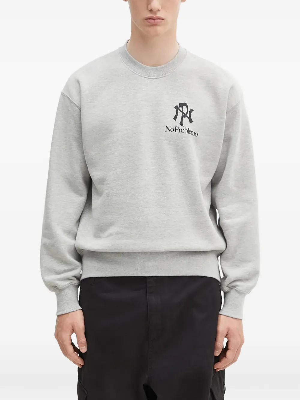 Aries logo-print sweatshirt – Grey Aries logo-print sweatshirt – Grey