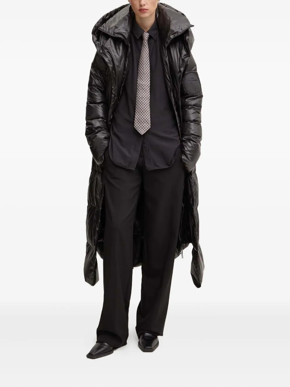 Mmc Studio Mila's Hooded Padded Coat In Black