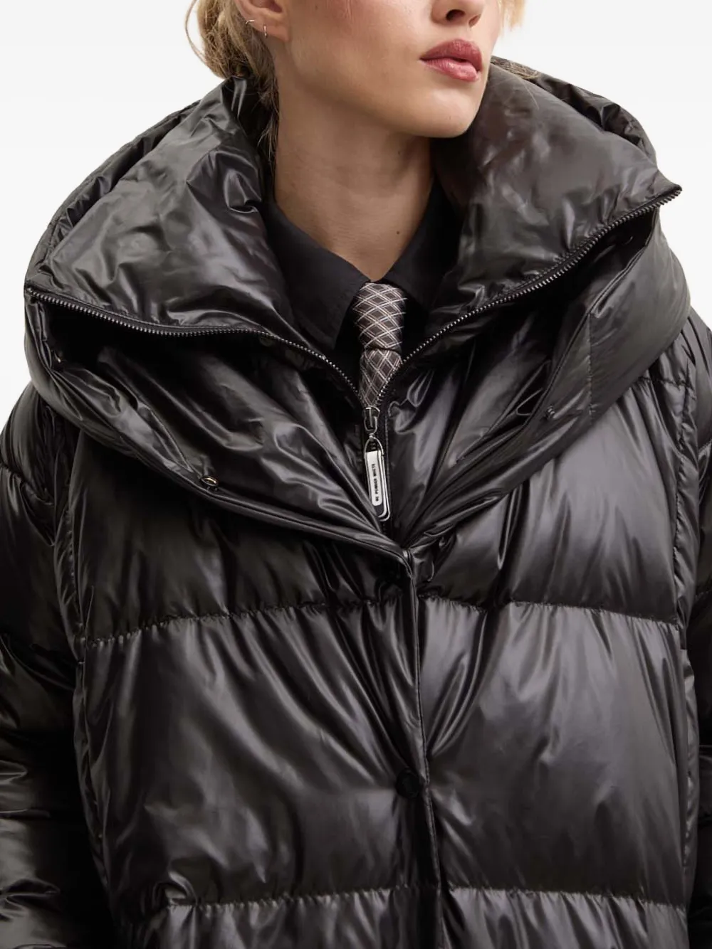 Mmc Studio Mila's Hooded Padded Coat In Black