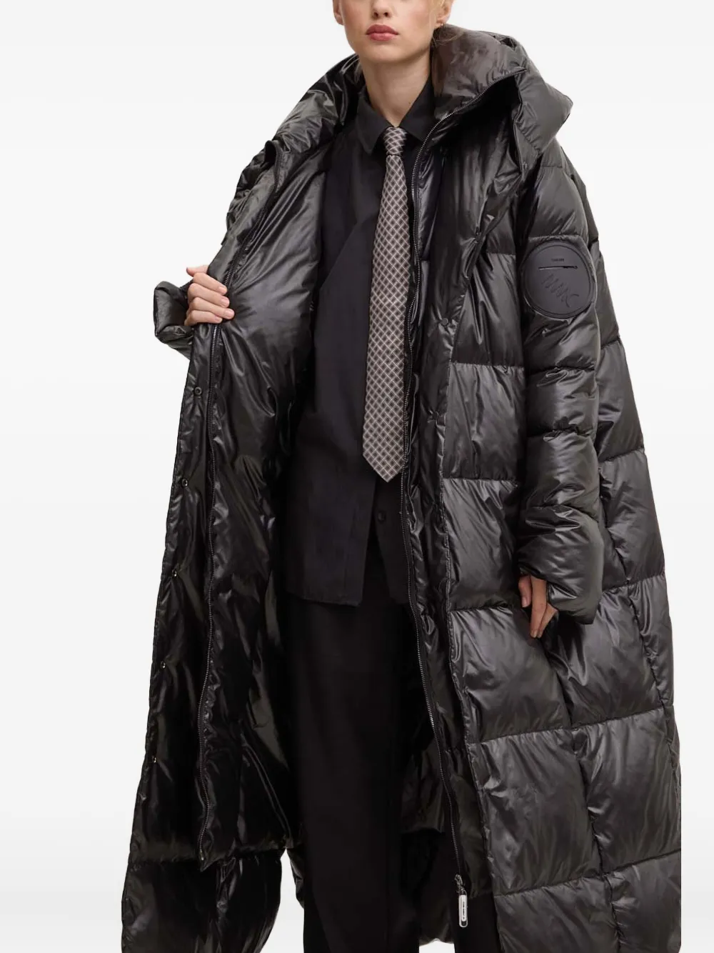 Mmc Studio Mila's Hooded Padded Coat In Black