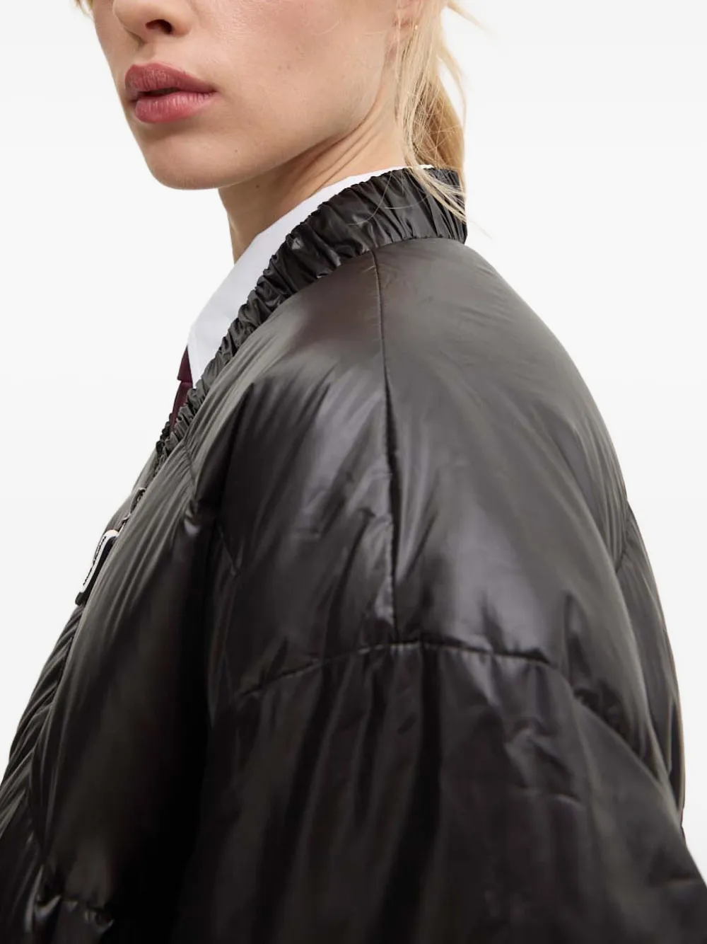 Mmc Studio Luka Quilted Zip Jacket In Black
