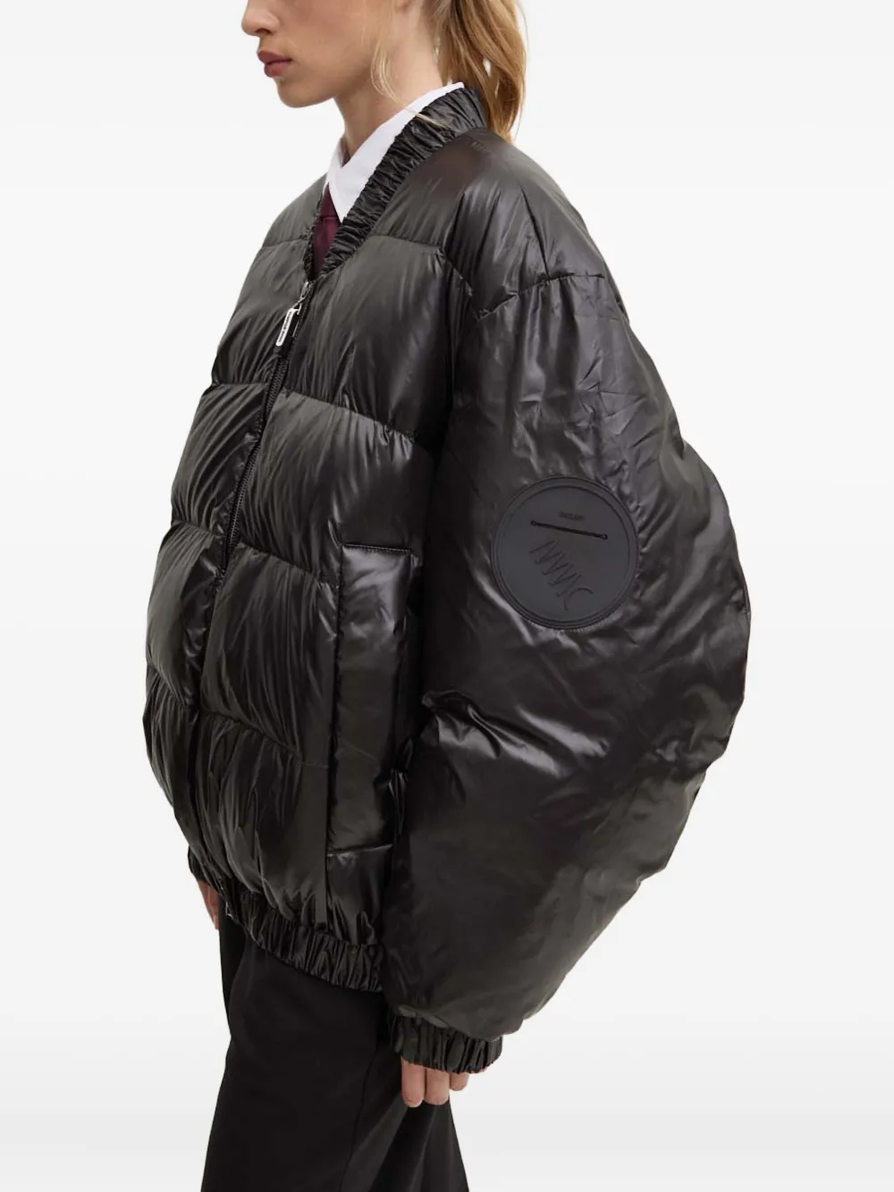 Mmc Studio Luka Quilted Zip Jacket In Black