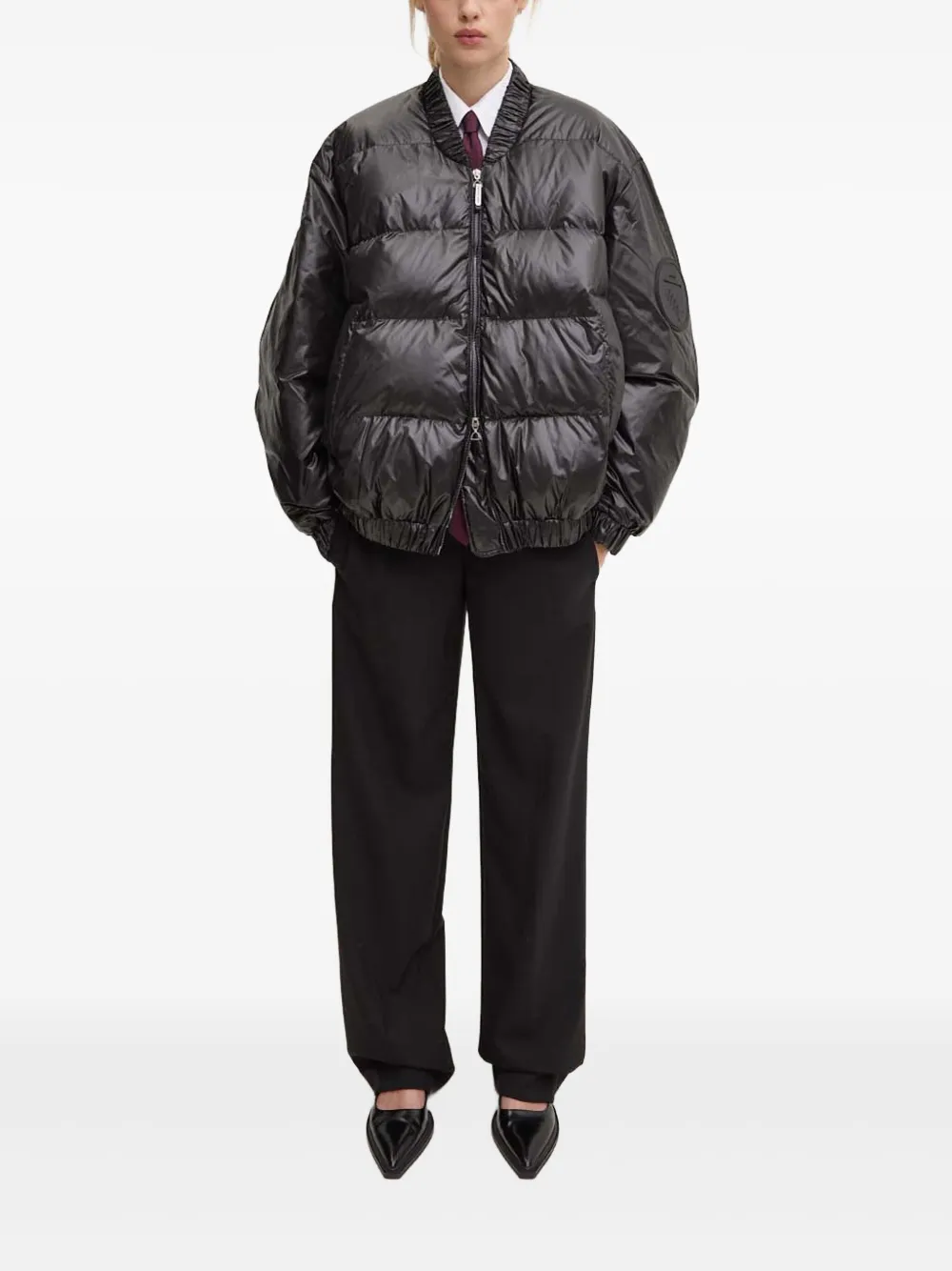 Mmc Studio Luka Quilted Zip Jacket In Black