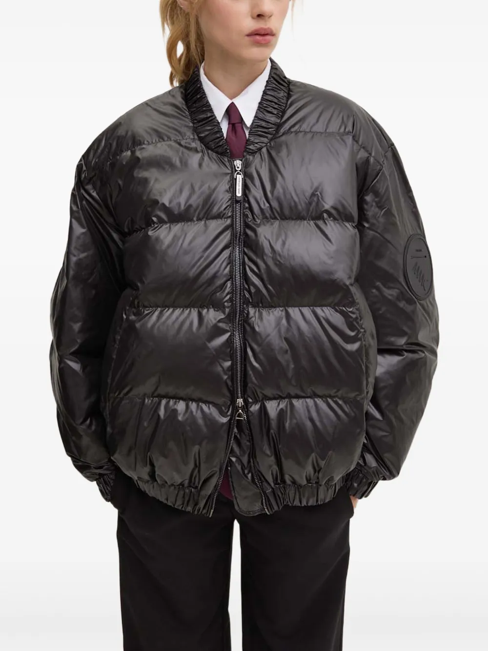Mmc Studio Luka Quilted Zip Jacket In Black