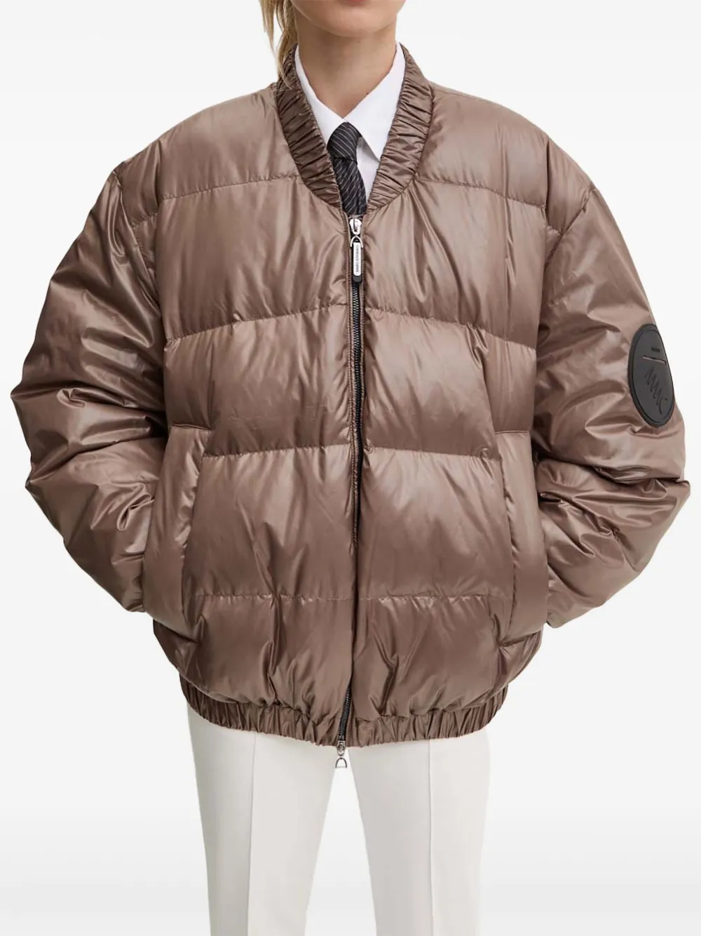 Mmc Studio Luka Quilted Jacket In Brown