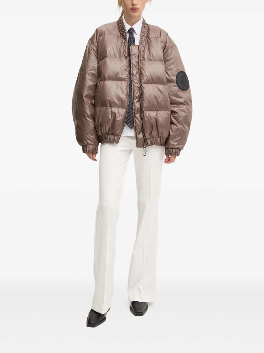 Mmc Studio Luka Quilted Jacket In Brown