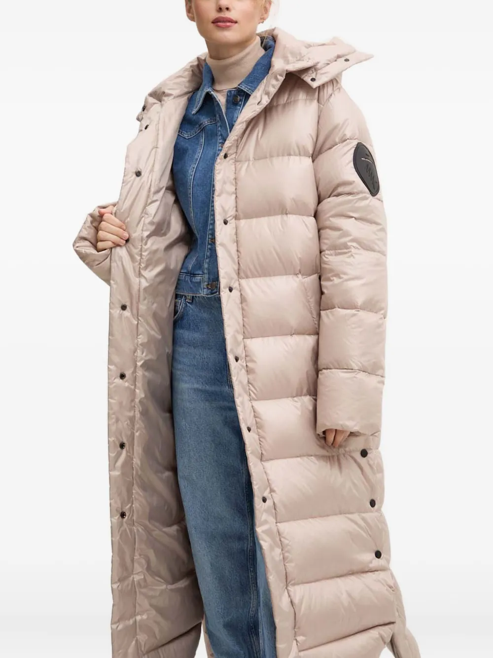  Mmc Studio Hooded Padded Coat - Neutrals 