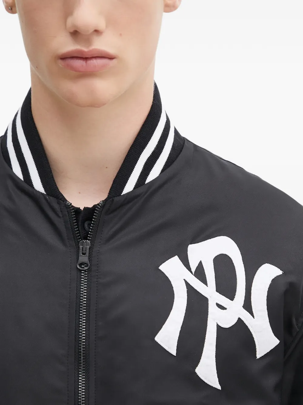 Aries Bomberjack met logodetail Zwart