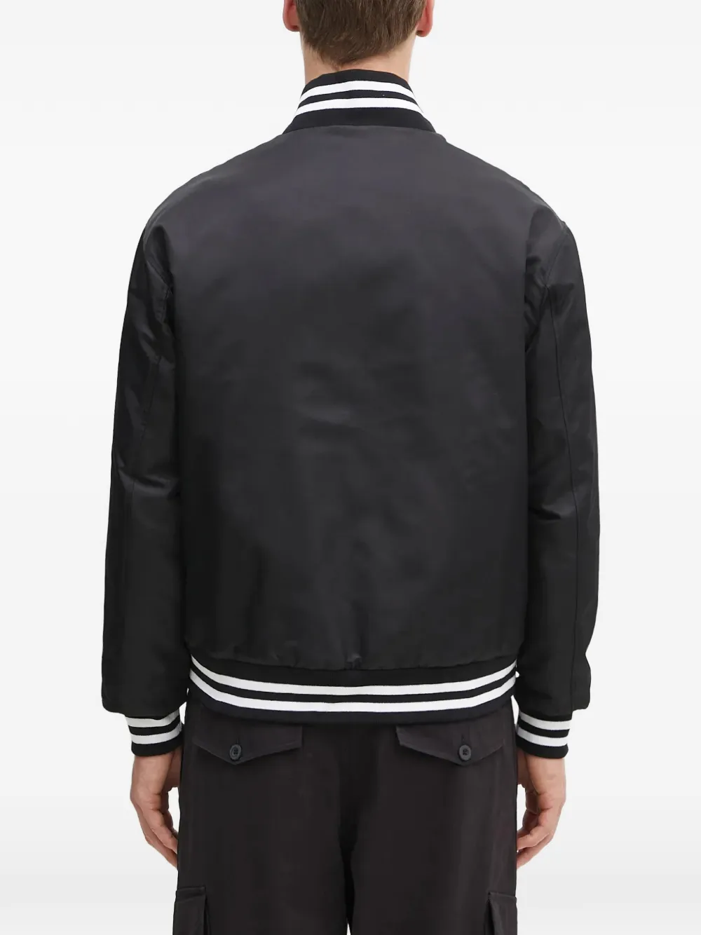  Aries Logo-detail Bomber Jacket - Black 
