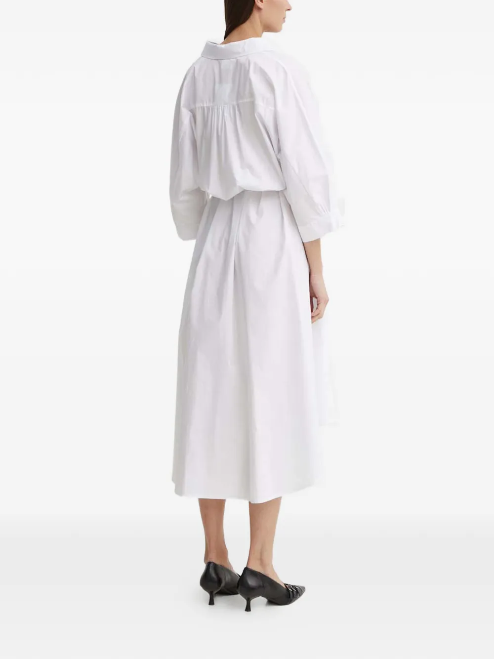  Mmc Studio Tie-waist Shirt Dress - White 