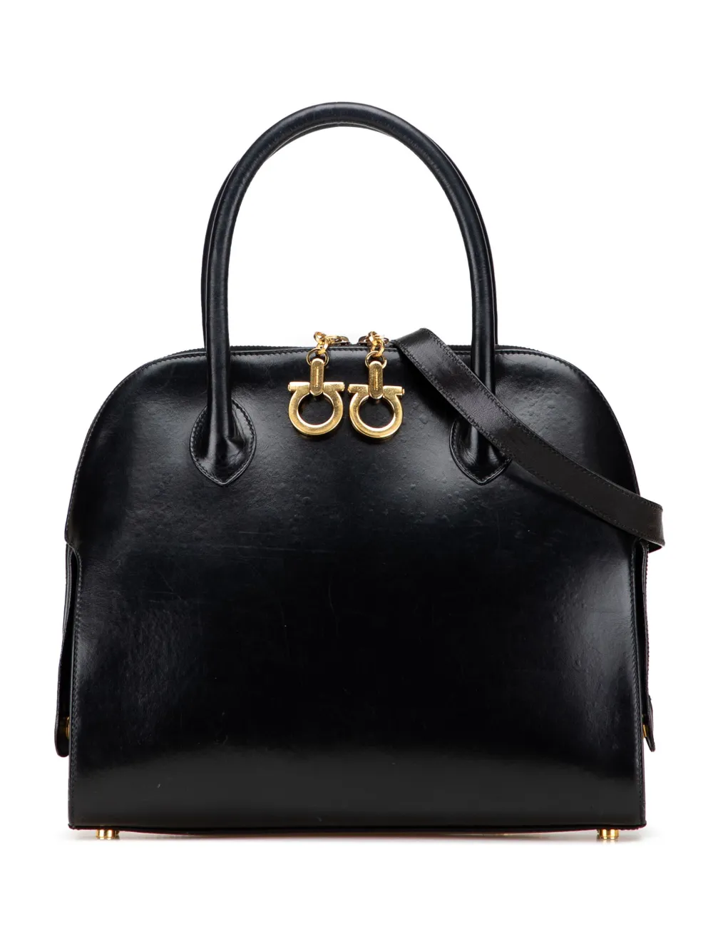 Ferragamo Pre-Owned شنطة 'غانشيني دوم' جلد بحمالة كتف 2021 | أسود | Image 1