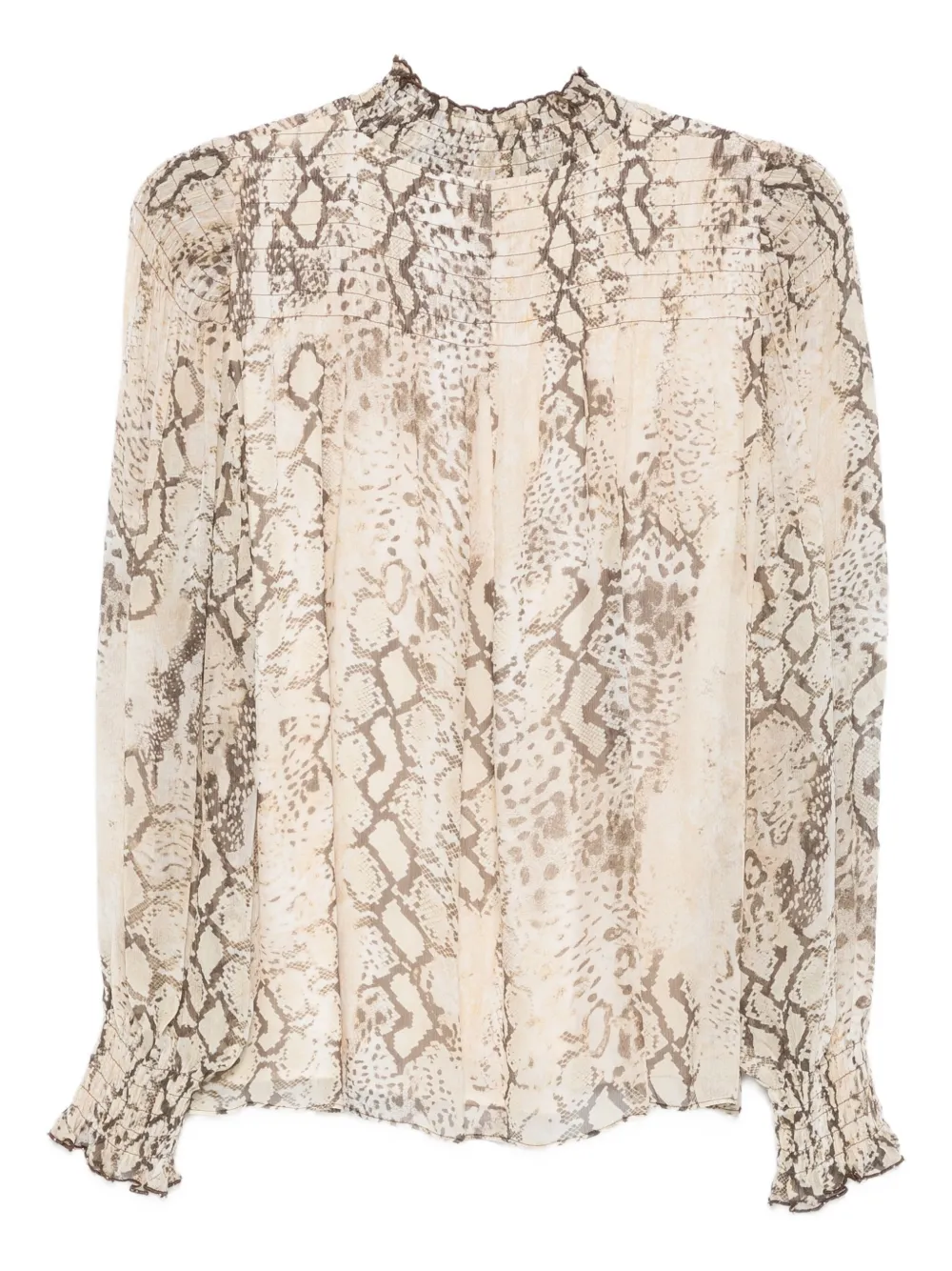 Ba&Sh Shamy high-neck blouse - Beige