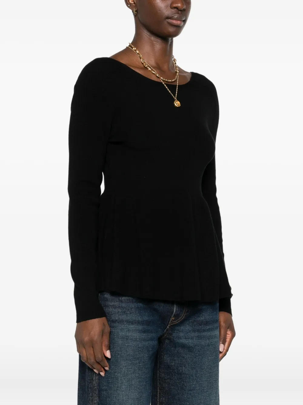 Ba&sh Scoop-neck Sweater In Black