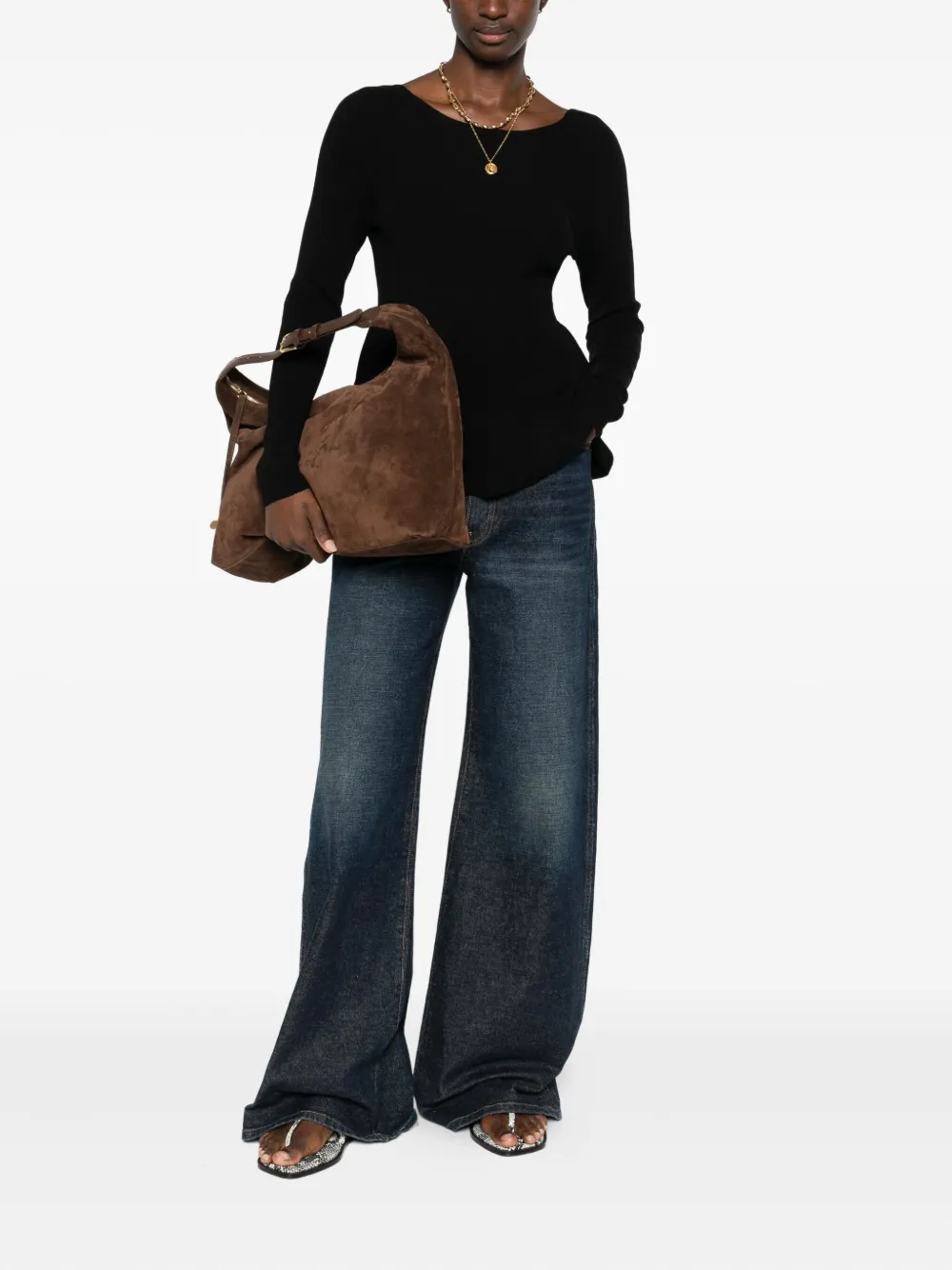 Ba&sh Scoop-neck Sweater In Black