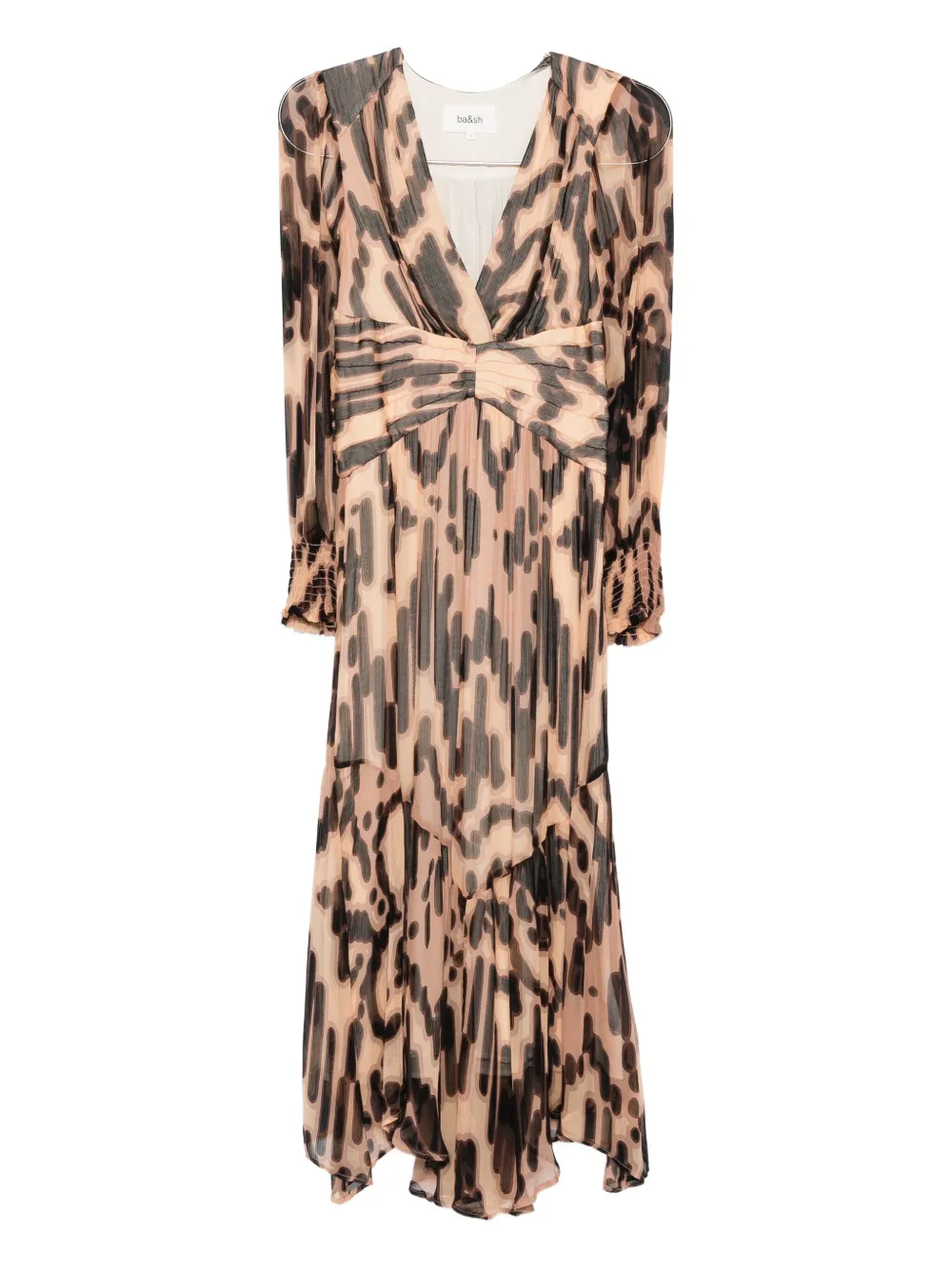 Ba&sh Amor Midi Dress In Brown
