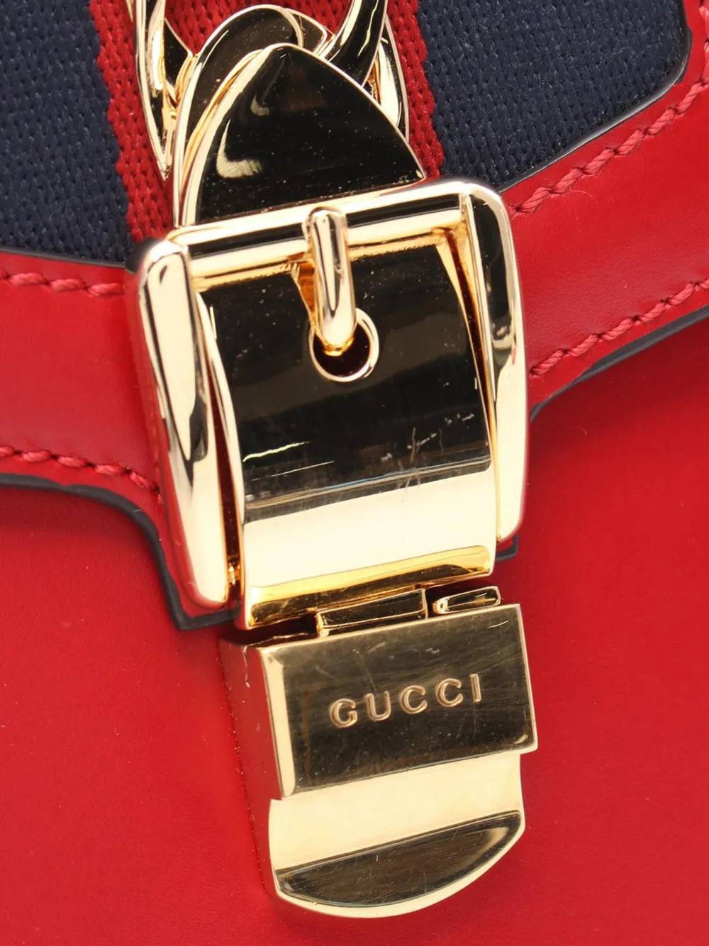 Gucci Pre-Owned bolsa satchel de piel Sylvie Web pequeña de piel 2000-2015 | Estilos de archivo | Image 2