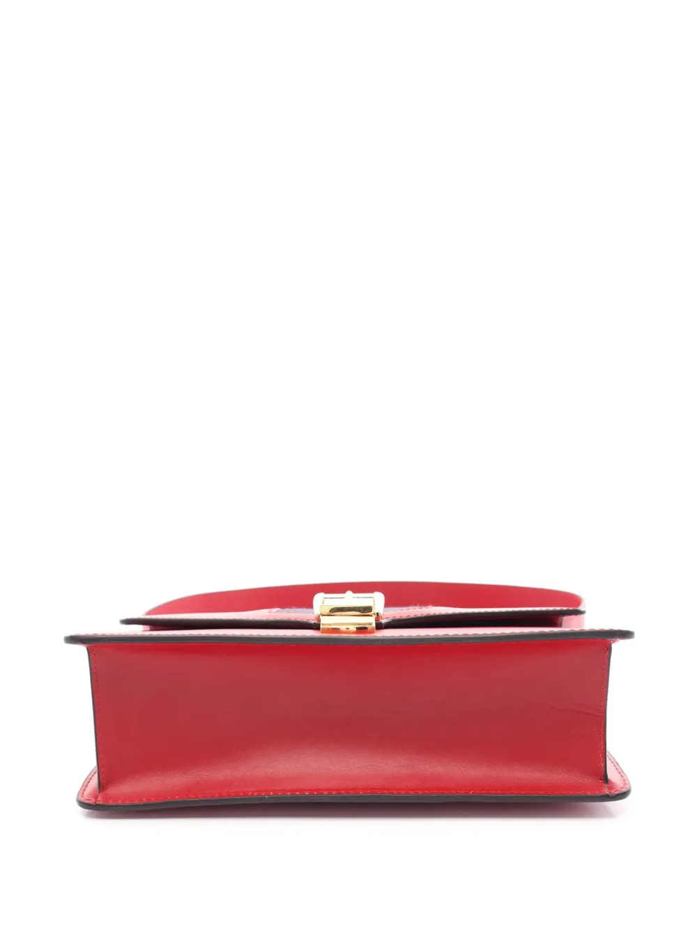 Pre-owned Gucci 2000-2015 Small Leather Sylvie Web Satchel In Red