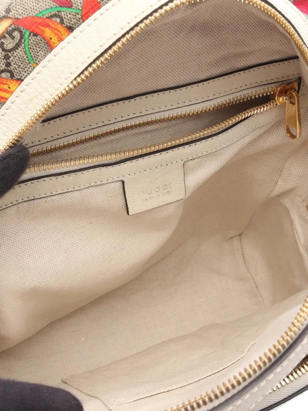 Pre-owned Gucci 2000-2015 Small Gg Supreme Flora Ophidia Backpack In Brown