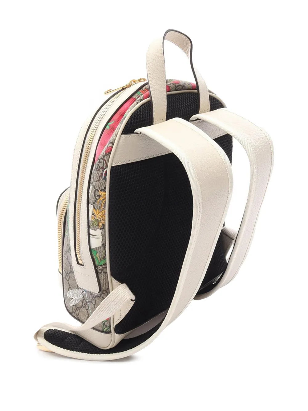 Pre-owned Gucci 2000-2015 Small Gg Supreme Flora Ophidia Backpack In Brown