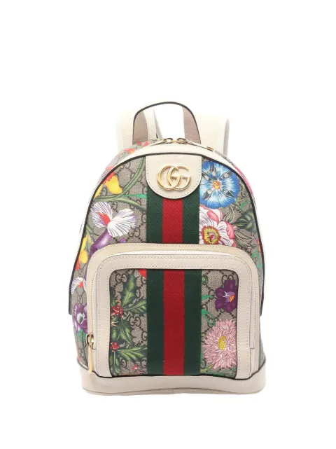 Gucci Pre-Owned 2000-2015 Small GG Supreme Flora Ophidia backpack