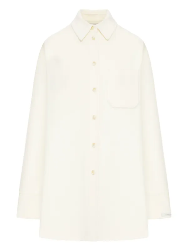 Sportmax ダブルフェイス ウールシャツ | ニュートラル | FARFETCH JP