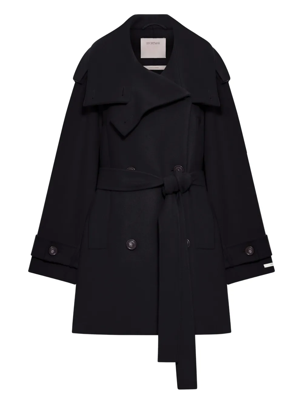 Sportmax belted wool coat | Black | Image 1