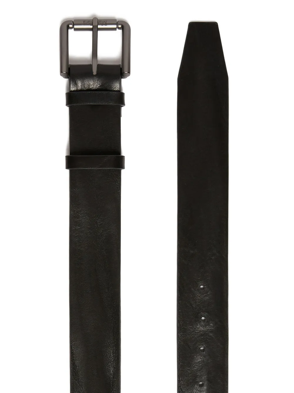 Max Mara leather square-buckle belt - Zwart