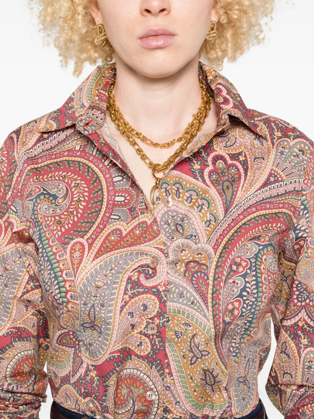 ETRO Blouse met paisley-print Rood