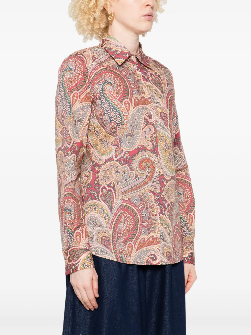 ETRO Blouse met paisley-print Rood
