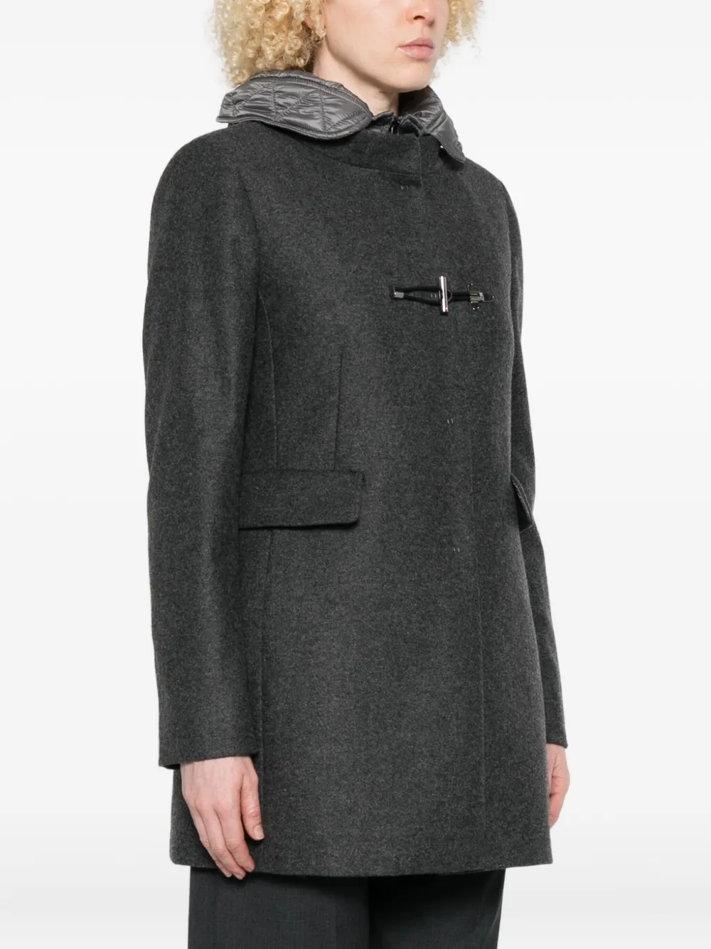 Fay Tailored Short Coat In Black