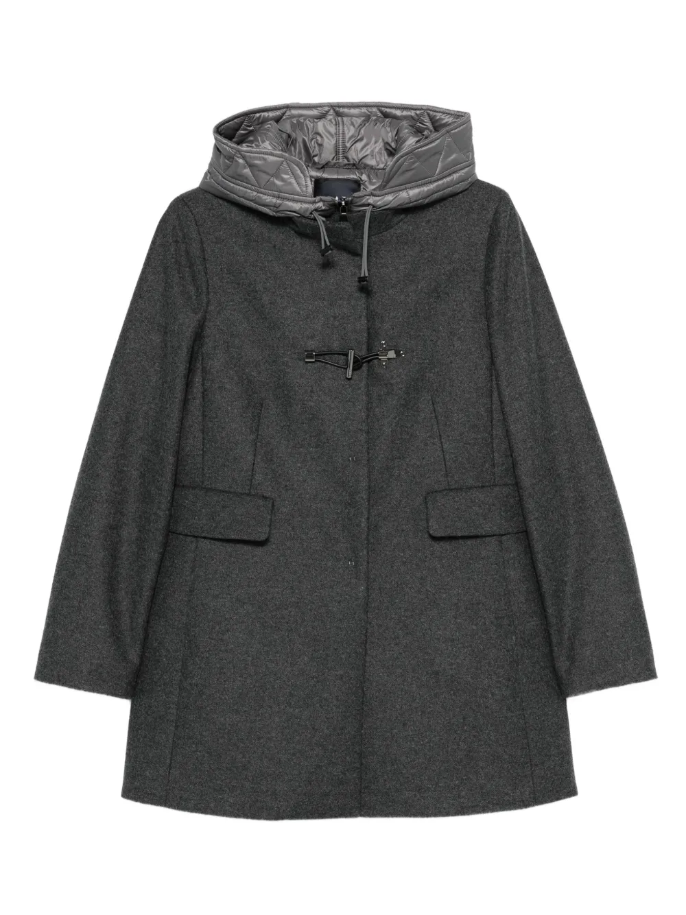 Fay hooded toggle coat | Grey | Image 1